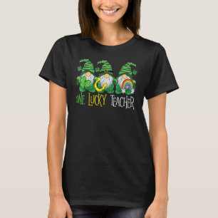 One Lucky Gnomes Teacher St Patricks Day Gnomes Te T-Shirt