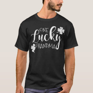 One Lucky Grandma Four Leaf Clover Saint Patricks T-Shirt