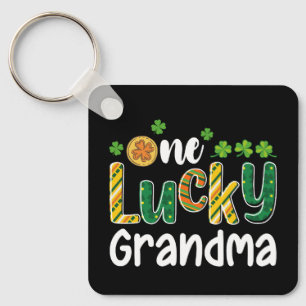 One Lucky Grandma Matching Family St Patrick's Day Key Ring