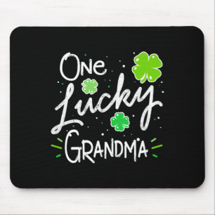 One lucky grandma st patrick's day long sleeve mouse pad