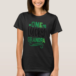One Lucky Grandpa C Shamrock Irish T-Shirt