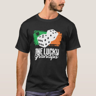 One Lucky Grandpa Dice Game Family Group Matching T-Shirt