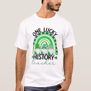 One Lucky History Teacher Gnomes St. Patrick's Day T-Shirt