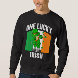 One Lucky Irish St Patricks Day Leprechaun with Ir Sweatshirt