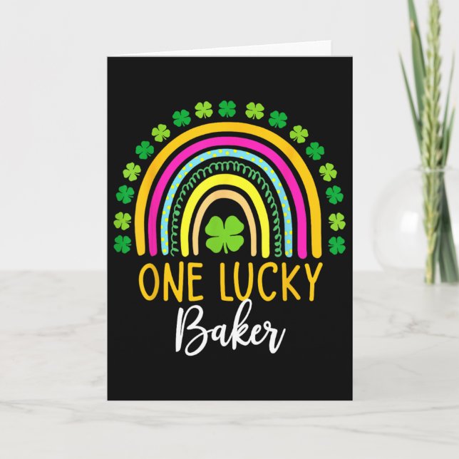 One Lucky Ker St Patrick Day Shamrocks  Card (Front)