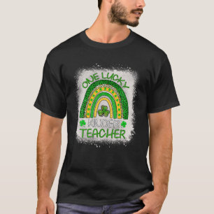 One Lucky Kinder Teacher Rainbow St. Patrick's Day T-Shirt