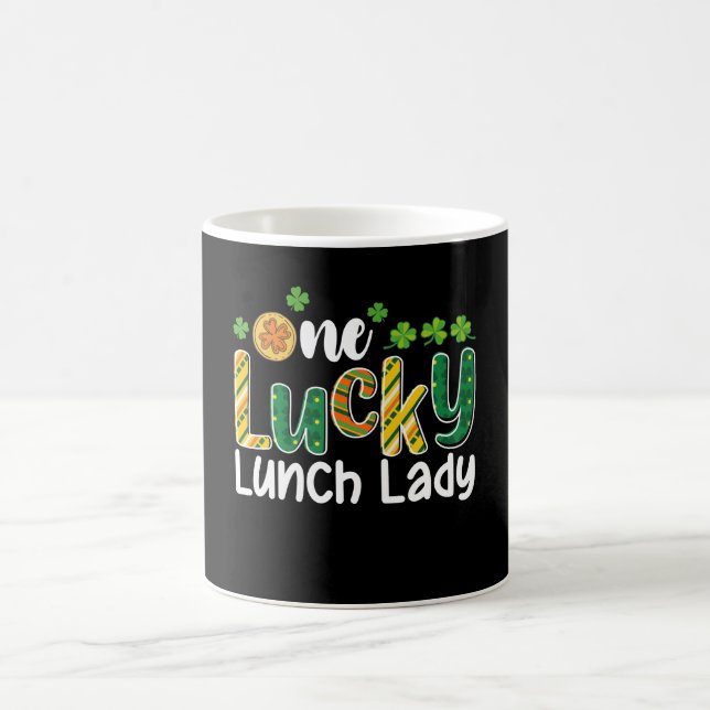 One Lucky Lunch Lady School St Patrick's Day Coffee Mug (Center)