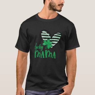One Lucky Mama Heart St Patrick’S Day T-Shirt