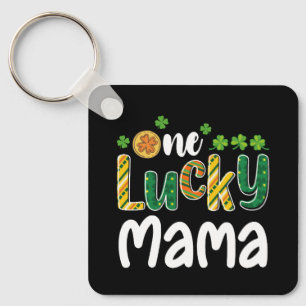 One Lucky Mama Matching Family St Patrick's Day Key Ring