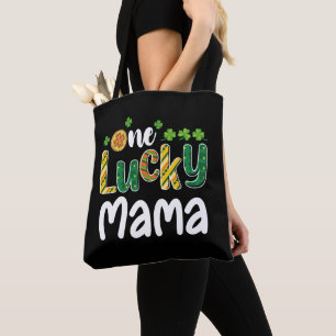 One Lucky Mama Matching Family St Patrick's Day Tote Bag