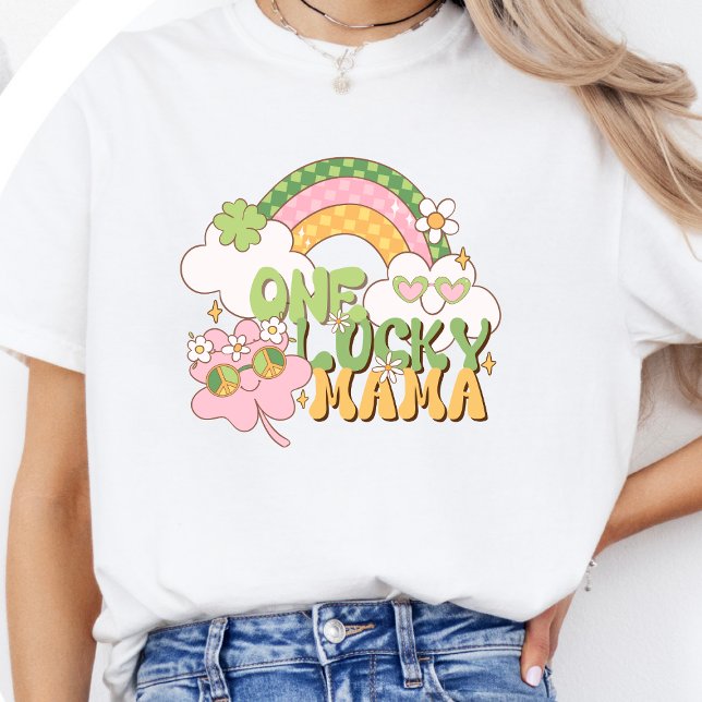 One Lucky Mama Retro St. Patrick’s Day T-Shirt (Creator Uploaded)