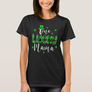 One Lucky Mama St Patricks Day Grandma Mother Plai T-Shirt