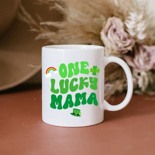 One Lucky Mama St. Patrick's Day Shamrock Coffee M Mug