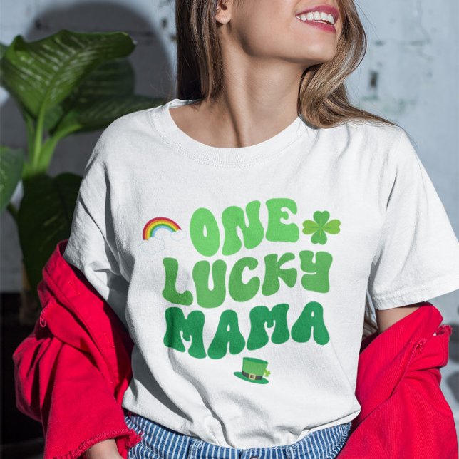 One Lucky Mama St. Patrick's Day Shamrock Women's T-Shirt (Creator Uploaded)