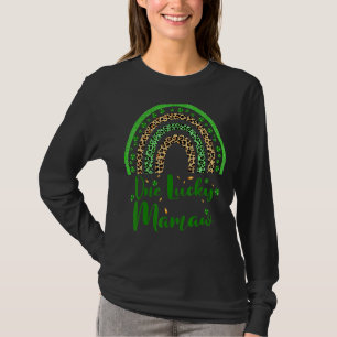 One Lucky Mamaw Irish Rainbow Leopard Patricks Da T-Shirt