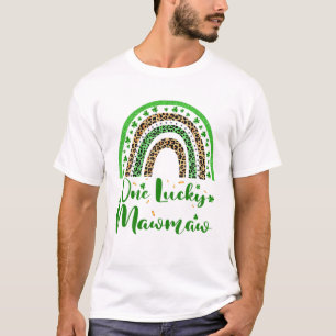 One Lucky Mawmaw Irish Rainbow Leopard Patricks Da T-Shirt