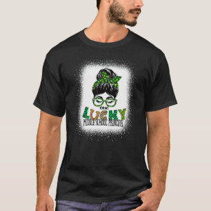 One Lucky Middle School Principal Bleached St Patr T-Shirt