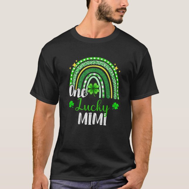 One Lucky Mimi Leopard Print Rainbow St Patrick’S T-Shirt (Front)