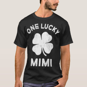 One Lucky Mimi St Patricks Day Green Shamrock Leaf T-Shirt