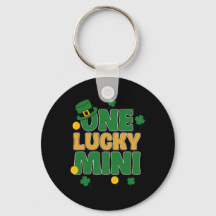One Lucky Mini St Patricks Day Retro Groovy Style Key Ring