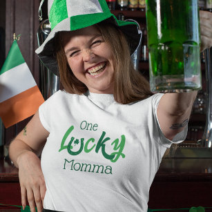 One Lucky Momma   Customisable St Patrick's Day T-Shirt