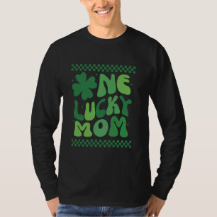 One Lucky Mum Groovy Matching Family 1st Birthday  T-Shirt