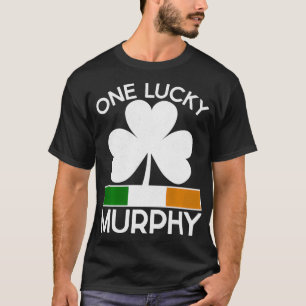One Lucky Murphy St Patricks Day Irish Shamrock  T-Shirt