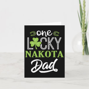 One Lucky Nakota Horse Dad Irish Horseback Riding Card
