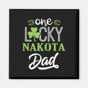 One Lucky Nakota Horse Dad Irish Horseback Riding  Magnet