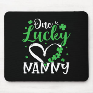 One Lucky Nanny St Patricks Day Irish Green Shamro Mouse Pad