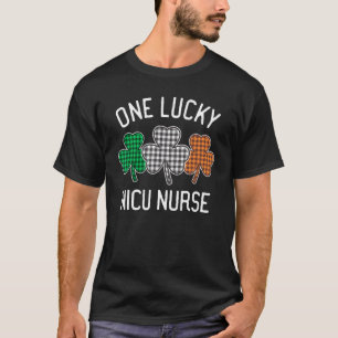 One Lucky Nicu Nurse St Patrick S Day Irish Flag P T-Shirt