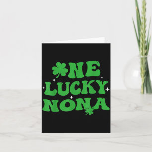 One Lucky Nona Groovy St Patricks Day Nona Card