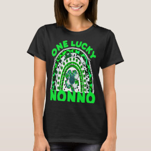 One Lucky Nonno Good Luck Green Rainbow Shamrock L T-Shirt
