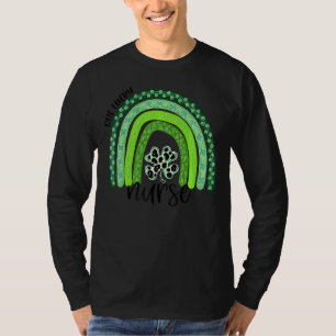One Lucky Nurse Boho Rainbow Leopard Irish St. Pat T-Shirt