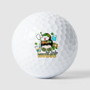 One Lucky Nurse - Messy Bun - St. Patrick’s Day Golf Balls