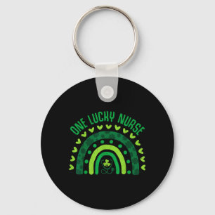 One Lucky Nurse Scrub Nicu Icu St Patricks Day Key Ring