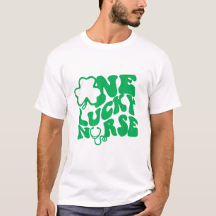 One Lucky Nurse Scrub RN ICU ER St Patricks Day Nu T-Shirt