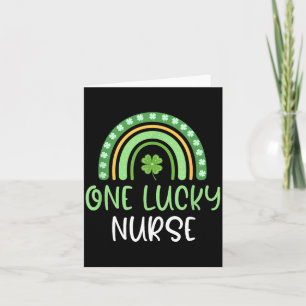 One Lucky Nurse St Patricks Day Funny Rainbow Card