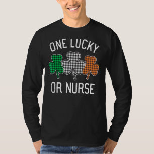 One Lucky Or Nurse St Patrick S Day Irish Flag Pla T-Shirt