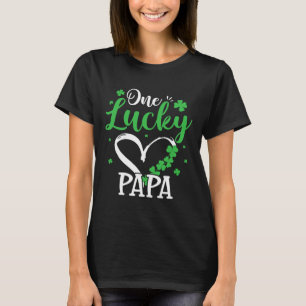 One Lucky Papa St Patricks Day Irish Green Shamroc T-Shirt