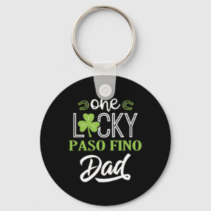 One Lucky Paso Fino Horse Dad Irish Horseback Ridi Key Ring