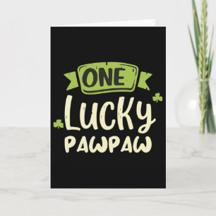 One Lucky Pawpaw St. Patrick's Day Funny Matching  Card