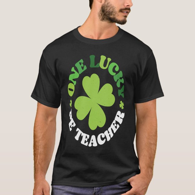 One Lucky PE Teacher Irish C St Patrick's Day  1 T-Shirt (Front)