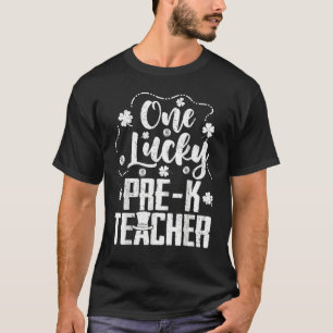 One Lucky Pre k Teacher St Patricks Day Party Mens T-Shirt