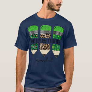 One Lucky Preschool Teacher Pencil St Patricks Day T-Shirt