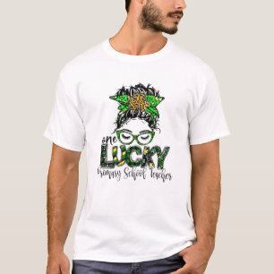 One Lucky Primary School Teacher St Patrick Day Te T-Shirt