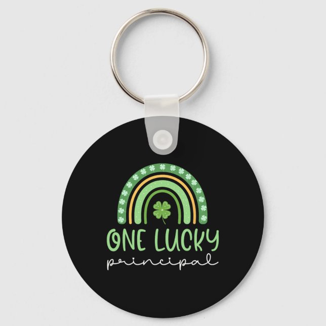 One Lucky Principal Funny St Patrick's Day  Key Ring (Front)