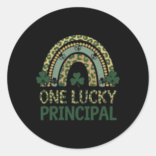 One Lucky Principal St Patricks Day For Principals Classic Round Sticker