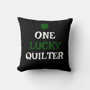 One Lucky Quilter St Patricks Day Irish Quilting Cushion