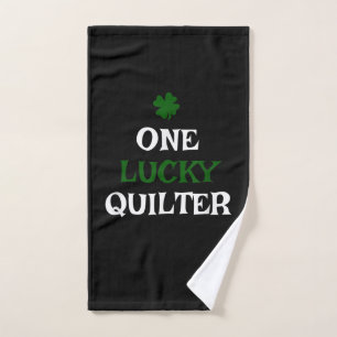 One Lucky Quilter St Patricks Day Irish Quilting Hand Towel